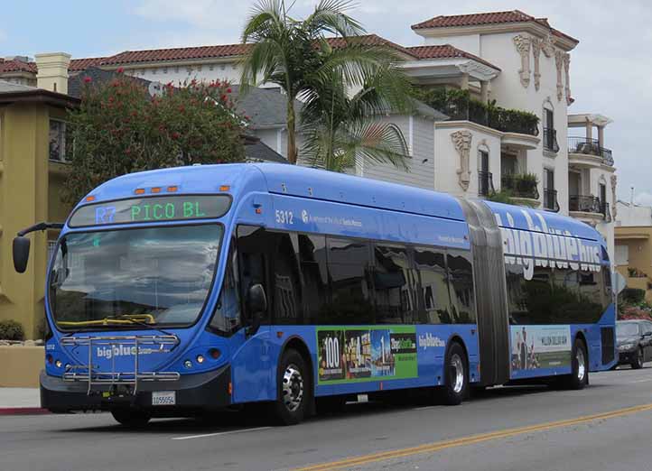 Santa Monica Big blue bus NABI 60-BRT 5312